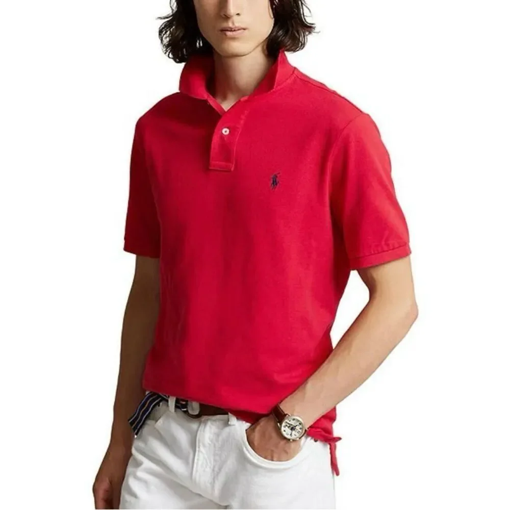 Polo by Ralph Lauren Men's Red Polo Shirt! Slim Solid $110